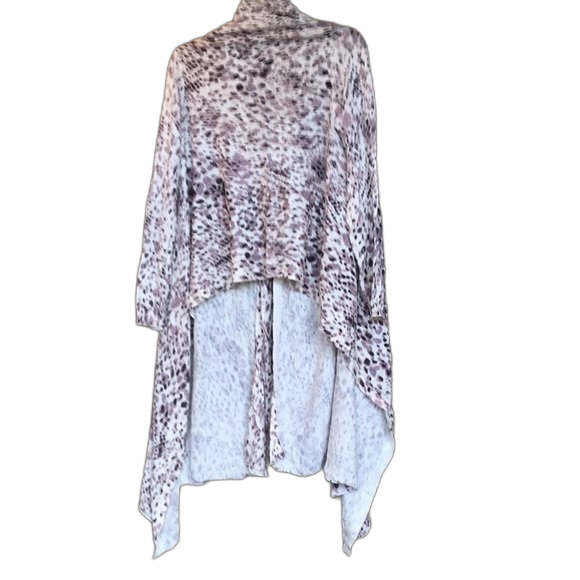 Cotton cashmere blend open cardigan sweater - Picture 2 of 3